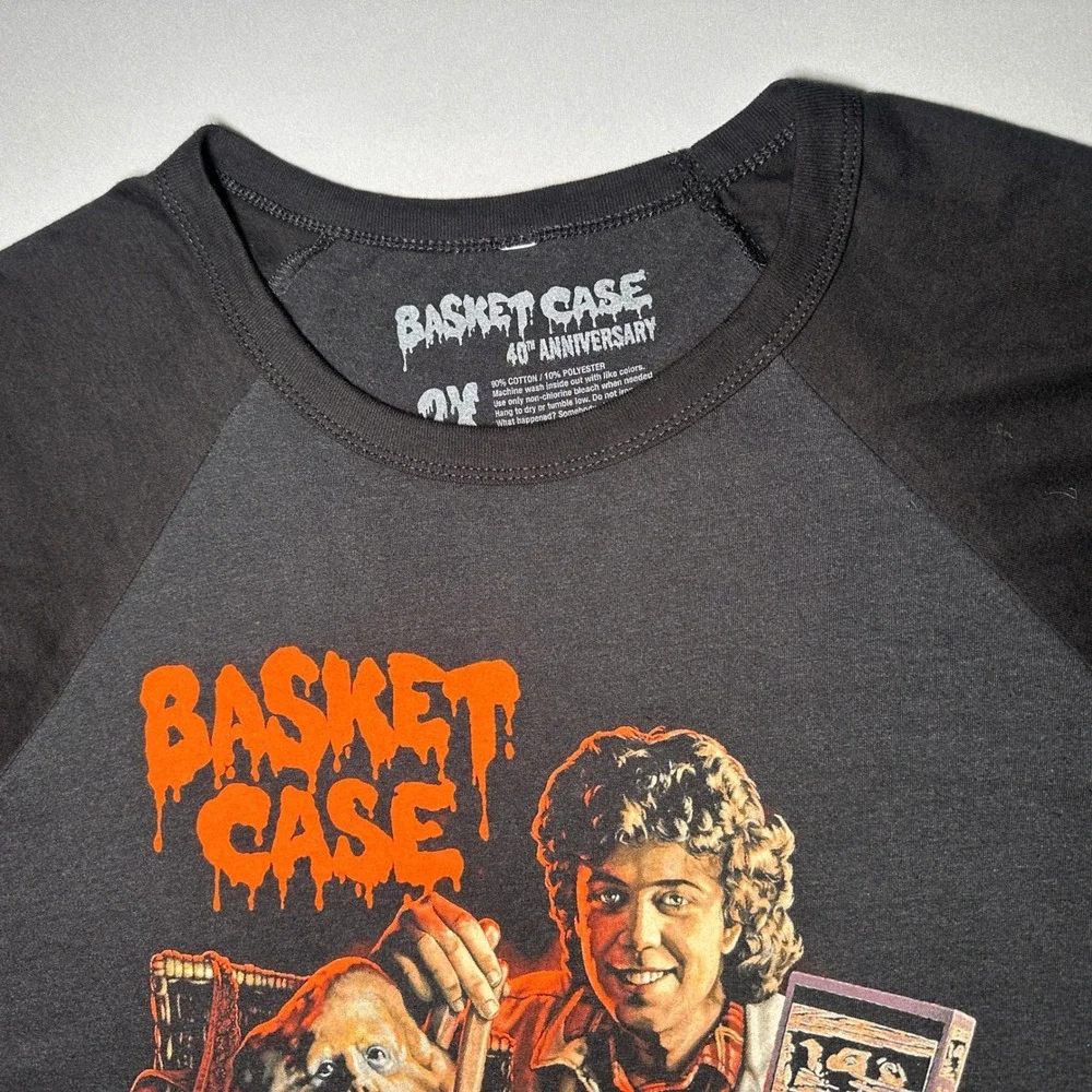 Basket Case 40th Anniversary T Shirt 2XL Fright Rags Baseball Shirt Horror Movie